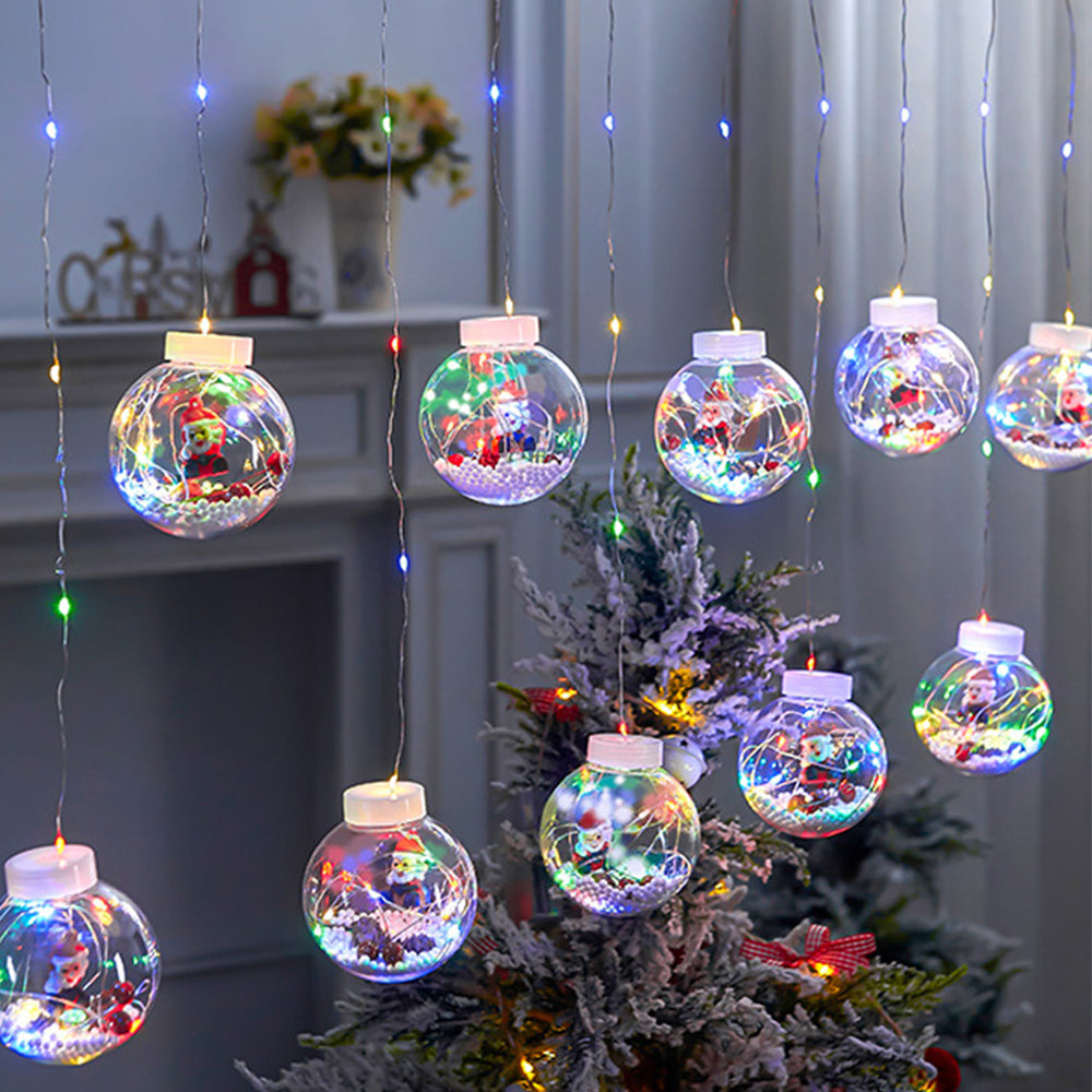 Cortina Esferas Led Navidad